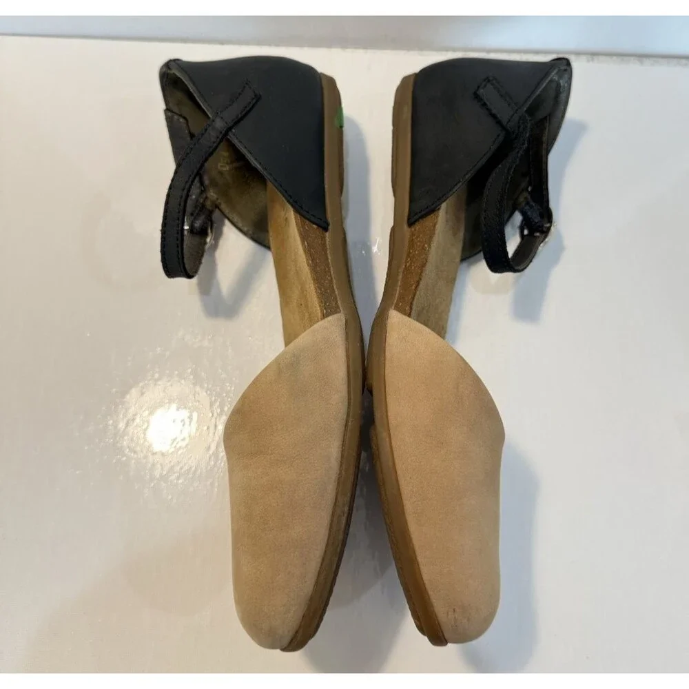 El Naturalista Sandals Women 40 EU Stella Brown Nubuck Slingback Shoes Leather